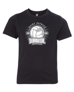 Custom Apparel - Screen Printing - St. Patrick Volleyball 2022 - Black Youth T-shirt - St. Patrick Volleyball 2022