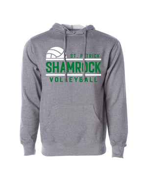 Custom Apparel - Screen Printing - St. Patrick Volleyball Hoodie (Grey) - St. Patrick Volleyball