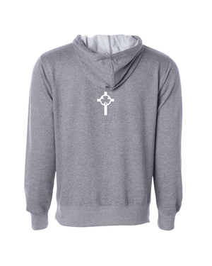 Custom Apparel - Screen Printing - St. Patrick Volleyball Hoodie (Grey) - St. Patrick Volleyball