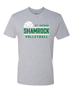 Custom Apparel - Screen Printing - St. Patrick Volleyball T-shirt (Grey) - St. Patrick Volleyball