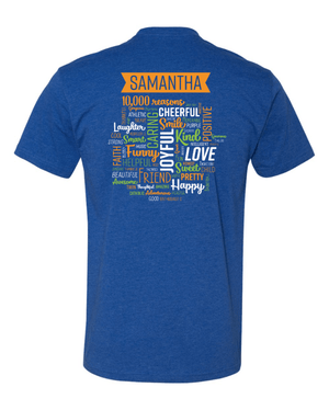 Custom Apparel - Screen Printing - Stay Positive - Adult T-shirt (Blue, Purple, Grey) - Stay Positive