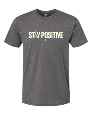 Custom Apparel - Screen Printing - Stay Positive - Youth T-shirt (Blue, Purple, Grey) - Stay Positive