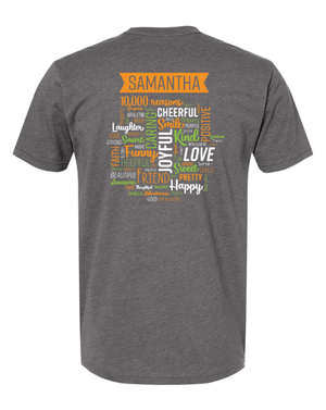 Custom Apparel - Screen Printing - Stay Positive - Youth T-shirt (Blue, Purple, Grey) - Stay Positive