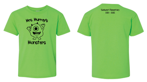 Custom Apparel - Screen Printing - Sunburst Elementary - Mrs. Murray's Monsters - Sunburst Classes