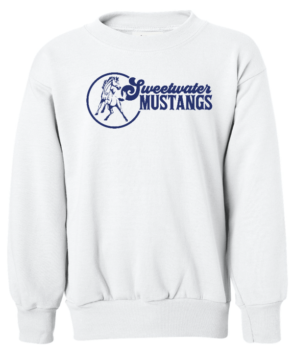 Custom Apparel - Screen Printing - Sweetwater Elementary School - Mustang Crewneck - Sweetwater Elementary