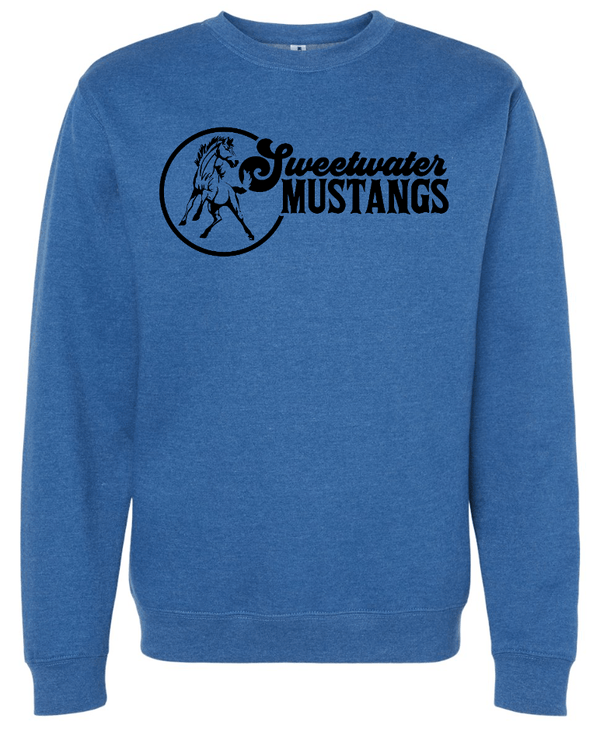 Custom Apparel - Screen Printing - Sweetwater Elementary School - Mustang Crewneck - Sweetwater Elementary