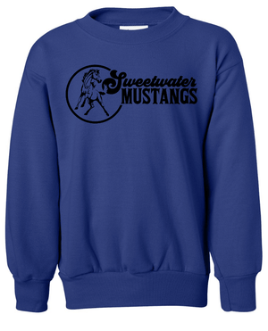 Custom Apparel - Screen Printing - Sweetwater Elementary School - Mustang Crewneck - Sweetwater Elementary