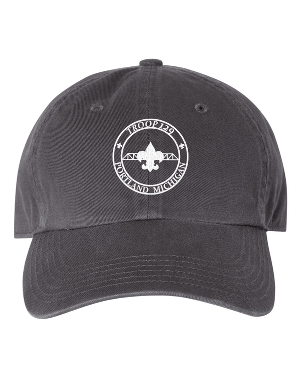 Custom Apparel - Screen Printing - Troop 129 Baseball Hat - Hat - Portland Troops