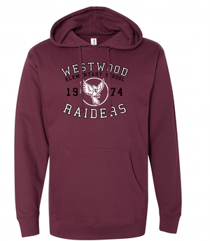 Custom Apparel - Screen Printing - Westwood Elementary - 1974 Hooded Sweatshirt - WW+OW